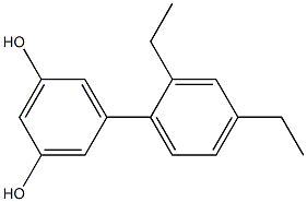 5-(2,4-Diethylphenyl)benzene-1,3-diol Struktur