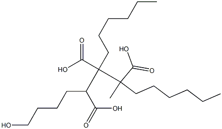 Butane-1,2,3-tricarboxylic acid 1-(4-hydroxybutyl)2,3-dihexyl ester Struktur