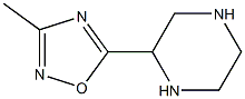 3-Methyl-5-(piperazin-2-yl)-1,2,4-oxadiazole Struktur