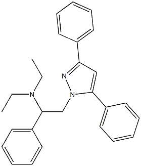 3,5-Diphenyl-1-[2-phenyl-2-(diethylamino)ethyl]-1H-pyrazole Struktur