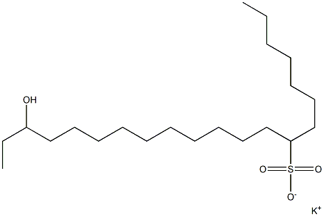 19-Hydroxyhenicosane-8-sulfonic acid potassium salt Struktur