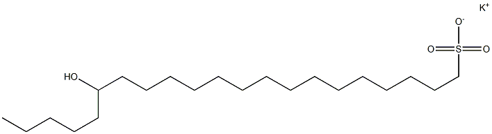 16-Hydroxyhenicosane-1-sulfonic acid potassium salt Struktur