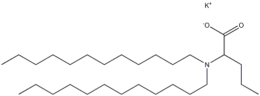 2-(Didodecylamino)valeric acid potassium salt Struktur