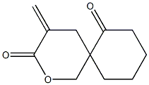 4-Methylene-2-oxaspiro[5.5]undecane-3,7-dione Struktur