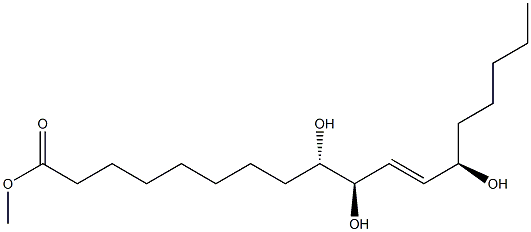 (9S,10R,11E,13R)-9,10,13-Trihydroxy-11-octadecenoic acid methyl ester Struktur