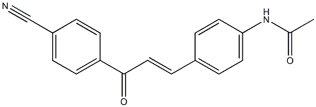 4-[(E)-3-(4-Acetylaminophenyl)acryloyl]benzonitrile Struktur