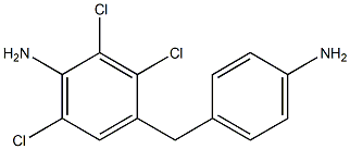 4-(4-Aminophenylmethyl)-2,3,6-trichloroaniline Struktur