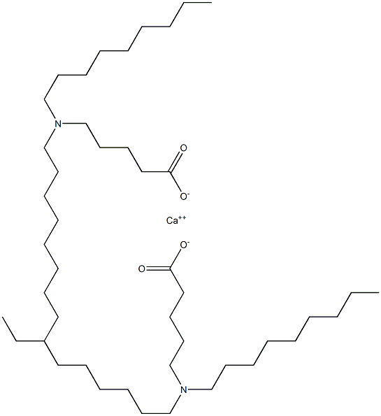 Bis[5-(dinonylamino)valeric acid]calcium salt Struktur