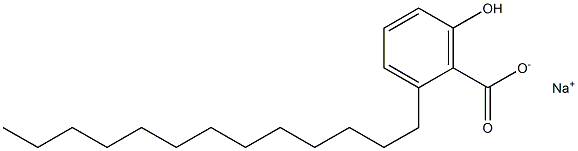 2-Tridecyl-6-hydroxybenzoic acid sodium salt Struktur