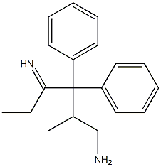 3,3-Diphenyl-4-imino-2-methyl-1-hexanamine Struktur