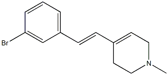 1,2,3,6-Tetrahydro-1-methyl-4-[2-(3-bromophenyl)ethenyl]pyridine Struktur