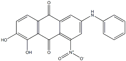 2-Anilino-5,6-dihydroxy-4-nitroanthraquinone Struktur