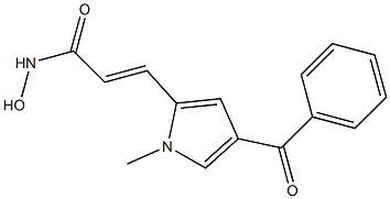 (E)-3-[1-Methyl-4-(benzoyl)-1H-pyrrol-2-yl]-2-propenehydroxamic acid Struktur