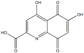 4,6-Dihydroxy-5,8-dioxo-5,8-dihydro-2-quinolinecarboxylic acid Struktur