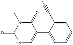 3-Methyl-5-(2-cyanophenyl)uracil Struktur