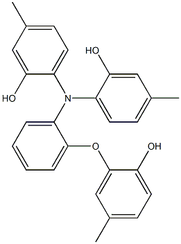 N,N-Bis(2-hydroxy-4-methylphenyl)-2-(2-hydroxy-5-methylphenoxy)benzenamine Struktur