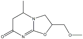 2,3,5,6-Tetrahydro-2-(methoxymethyl)-5-methyl-7H-oxazolo[3,2-a]pyrimidin-7-one Struktur