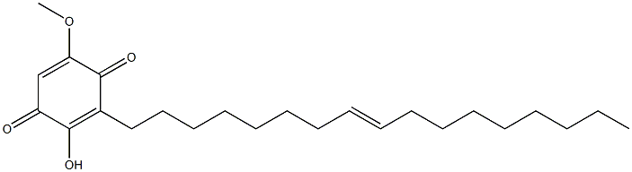 2-(8-Heptadecenyl)-3-hydroxy-6-methoxy-1,4-benzoquinone Struktur