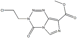 3-(2-Chloroethyl)-3,4-dihydro-4-oxoimidazo[5,1-d]-1,2,3,5-tetrazine-8-carboxylic acid methyl ester Struktur