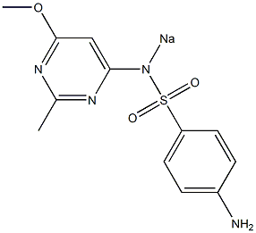 4-Amino-N-(4-methoxy-2-methyl-6-pyrimidinyl)-N-sodiobenzenesulfonamide Struktur