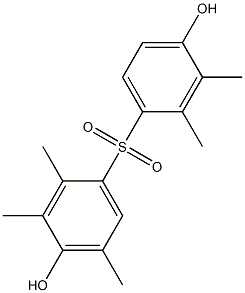 4,4'-Dihydroxy-2,2',3,3',5-pentamethyl[sulfonylbisbenzene] Struktur