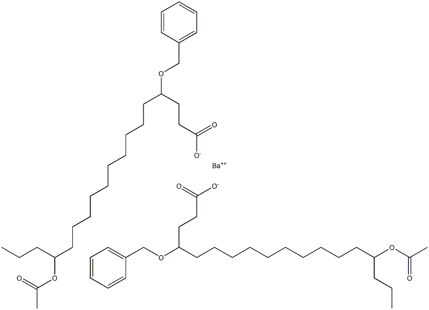 Bis(4-benzyloxy-15-acetyloxystearic acid)barium salt Struktur