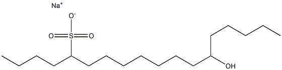 13-Hydroxyoctadecane-5-sulfonic acid sodium salt Struktur