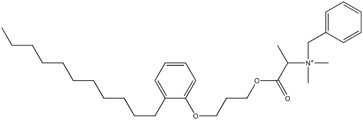 N,N-Dimethyl-N-benzyl-N-[1-[[3-(2-undecylphenyloxy)propyl]oxycarbonyl]ethyl]aminium Struktur