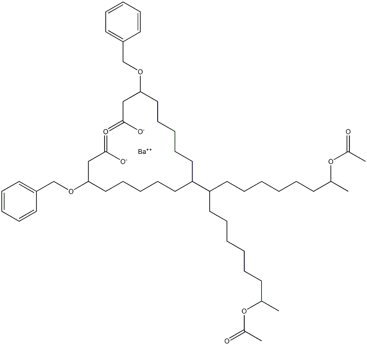 Bis(3-benzyloxy-17-acetyloxystearic acid)barium salt Struktur