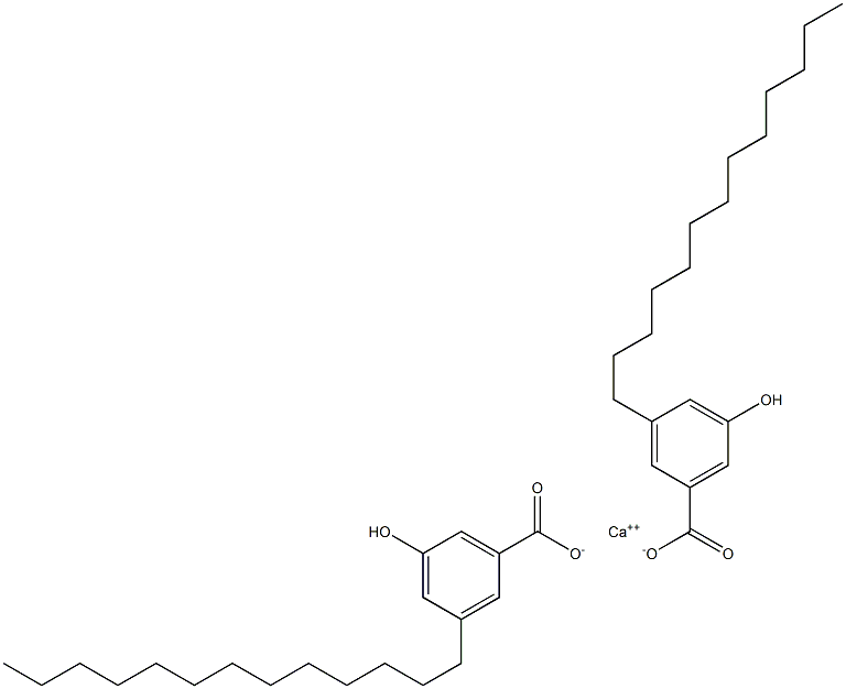 Bis(3-tridecyl-5-hydroxybenzoic acid)calcium salt Struktur