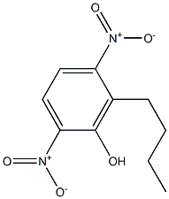 6-Butyl-2,5-dinitrophenol Struktur