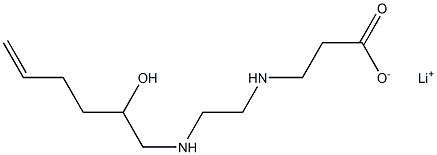 3-[N-[2-[N-(2-Hydroxy-5-hexenyl)amino]ethyl]amino]propionic acid lithium salt Struktur