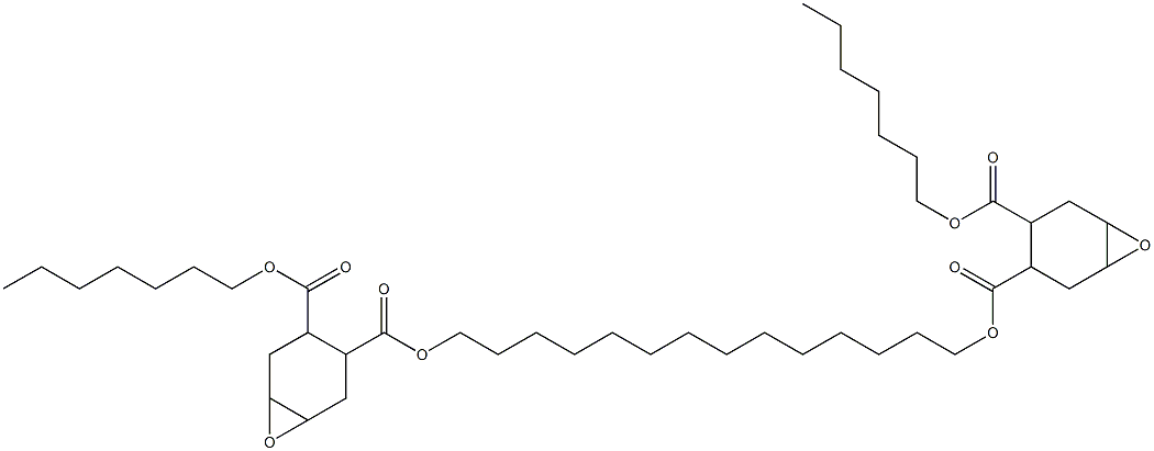 Bis[2-(heptyloxycarbonyl)-4,5-epoxy-1-cyclohexanecarboxylic acid]1,14-tetradecanediyl ester Struktur