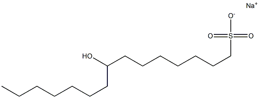 8-Hydroxypentadecane-1-sulfonic acid sodium salt Struktur