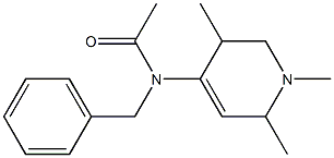 1,2,5-Trimethyl-1,2,5,6-tetrahydro-4-[benzyl(acetyl)amino]pyridine Struktur