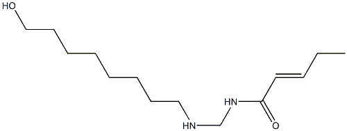 N-[[(8-Hydroxyoctyl)amino]methyl]-2-pentenamide Struktur