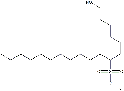 1-Hydroxyoctadecane-7-sulfonic acid potassium salt Struktur