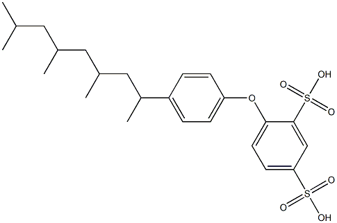 4-[4-(1,3,5,7-Tetramethyloctyl)phenyloxy]-1,3-benzenedisulfonic acid Struktur