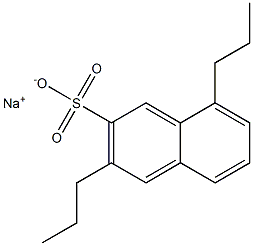 3,8-Dipropyl-2-naphthalenesulfonic acid sodium salt Struktur