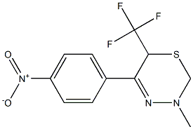 3,6-Dihydro-3-methyl-5-(p-nitrophenyl)-6-trifluoromethyl-2H-1,3,4-thiadiazine Struktur