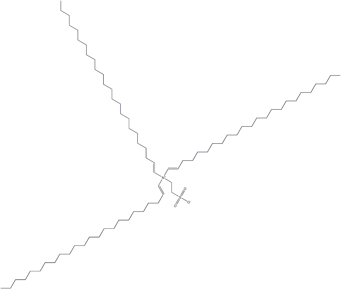 N,N-Di(1-tetracosenyl)-N-(2-sulfonatoethyl)-1-tetracosen-1-aminium Struktur