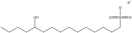 11-Hydroxypentadecane-1-sulfonic acid potassium salt Struktur