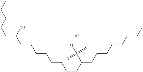 18-Hydroxytricosane-9-sulfonic acid potassium salt Struktur