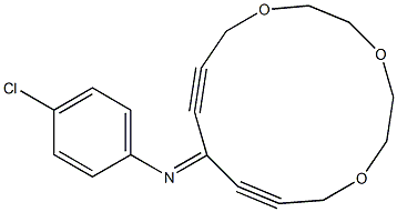 11-(4-Chlorophenylimino)-1,4,7-trioxacyclotetradeca-9,12-diyne Struktur