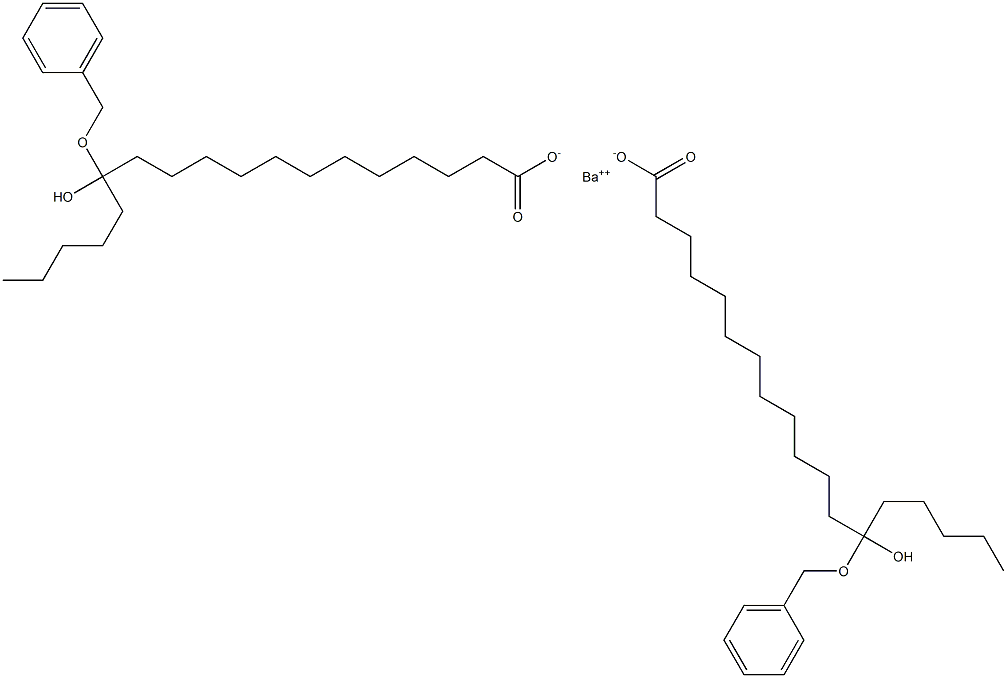 Bis(13-benzyloxy-13-hydroxystearic acid)barium salt Struktur