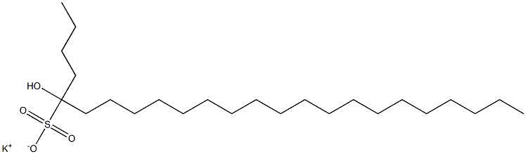 5-Hydroxytetracosane-5-sulfonic acid potassium salt Struktur