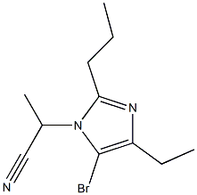 5-Bromo-1-(1-cyanoethyl)-4-ethyl-2-propyl-1H-imidazole Struktur