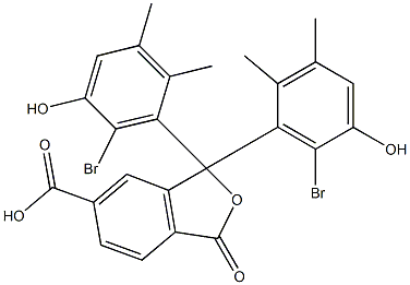 1,1-Bis(6-bromo-5-hydroxy-2,3-dimethylphenyl)-1,3-dihydro-3-oxoisobenzofuran-6-carboxylic acid Struktur