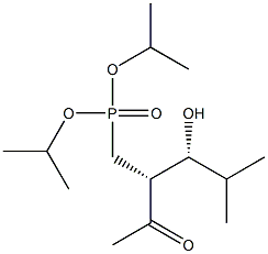 [(2R,3R)-2-Acetyl-3-hydroxy-4-methylpentyl]phosphonic acid diisopropyl ester Struktur