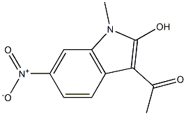 3-Acetyl-6-nitro-1-methyl-1H-indol-2-ol Struktur